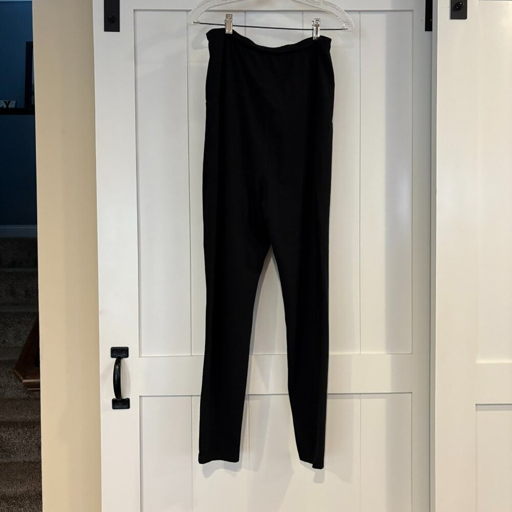Isabel black maternity pants, size L, inseam 28"